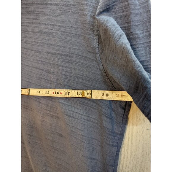 BKE Buckle Standard Fit Knit Polo Shirt Sz Large Stretch Distress Detail Blue - Picture 4 of 5